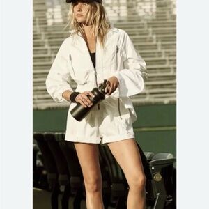 FP Movement by Free People White Peace Out One piece jumpsuit shorts